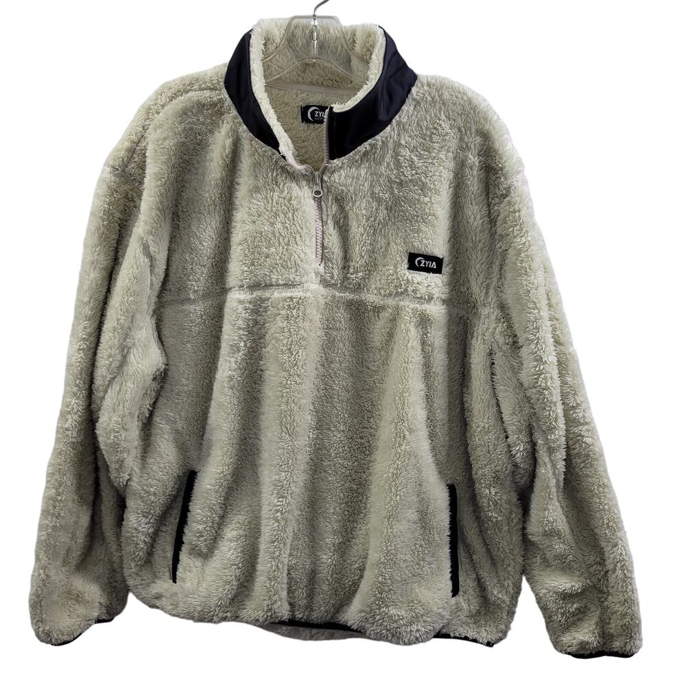 Zyia Cream 1/4 Zip Sherpa Fleece Pull Over Size 3XL 91223-1clo3